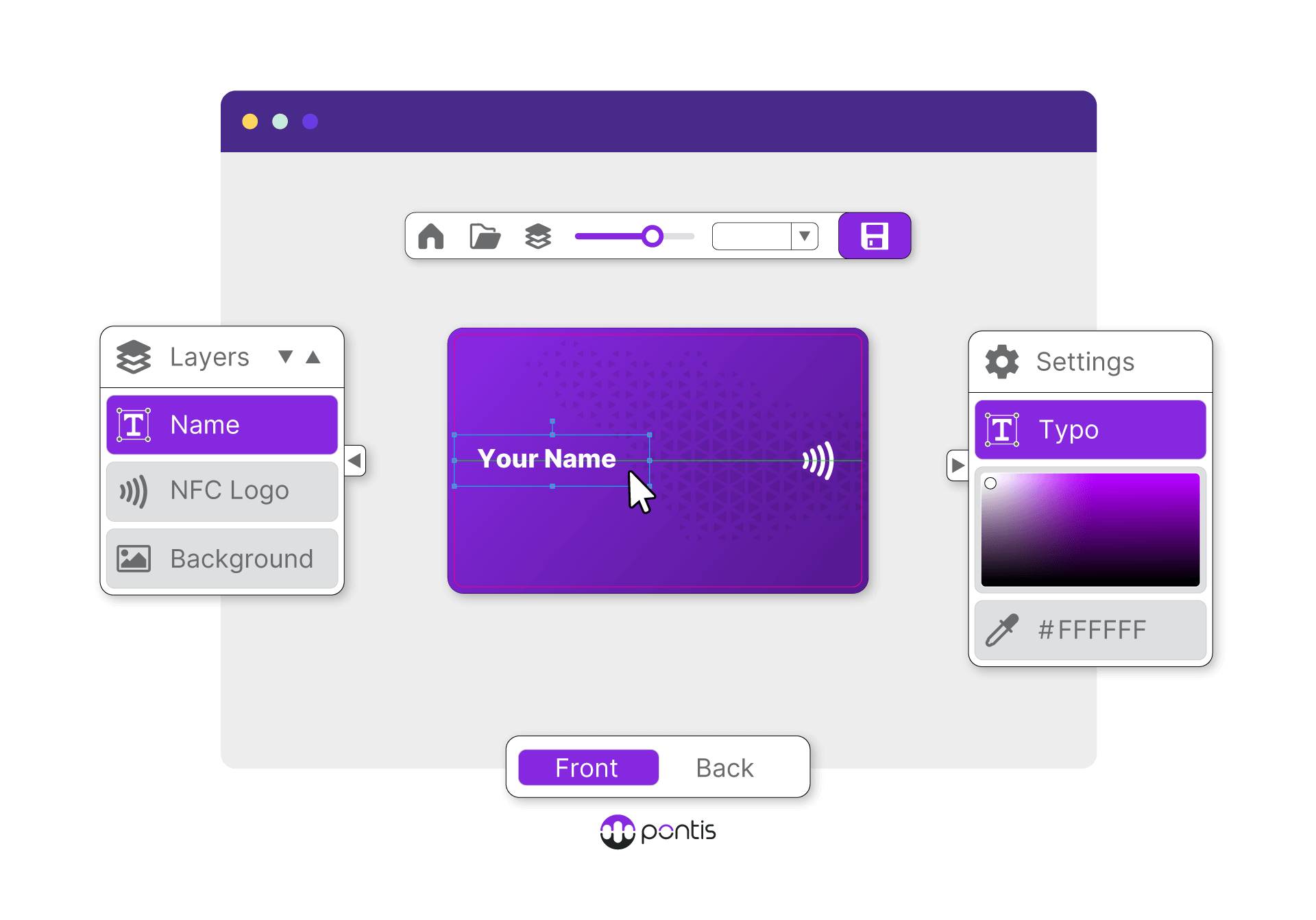 Pontis Card Designer - Gestalte deine individuelle digitale Visitenkarte